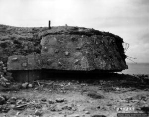 Le poste de tir H636a de la Pointe du Hoc. Photo : US National Archives