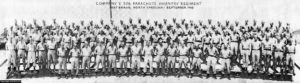 La Easy Company, 506th PIR, à Fort Bragg en septembre 1943. Photo : US National Archives