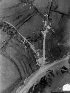 Vue aérienne de Sainte-Honorine-des-Pertes. Photo : US National Archives