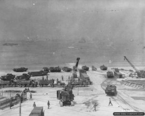 La place Napoléon, Dukw Point Number One à Cherbourg. Photo : US National Archives