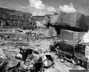 La base de Schnellboote de l’arsenal de Cherbourg. Photo : US National Archives