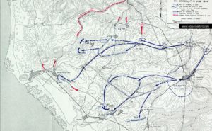 Carte des opérations de la 9ème division d’infanterie américaine du 17 au 18 juin 1944 en Normandie. Photo : D-Day Overlord