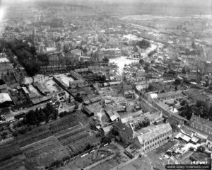 Vue aérienne de Carentan. Photo : US National Archives