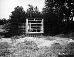 Casemate type Regelbau H669 en construction à Ozouville-Les-Maresquiers sur la commune de Querqueville. Photo : US National Archives