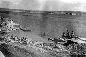 La digue du Homet à Cherbourg. Photo : US National Archives