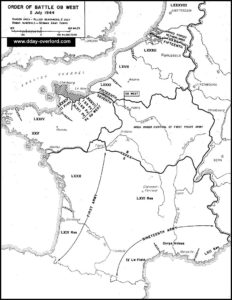 Ordre de bataille allemand en date du 2 juillet 1944 en Normandie. Photo : D-Day Overlord