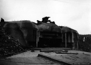 Une des casemates de la batterie Bastion II dans l’arsenal de Cherbourg. Photo : US National Archives
