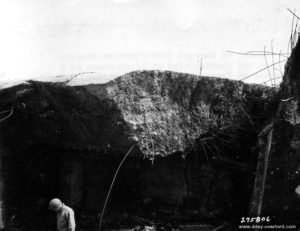 Une des casemates de la batterie Bastion II dans l’arsenal de Cherbourg. Photo : US National Archives