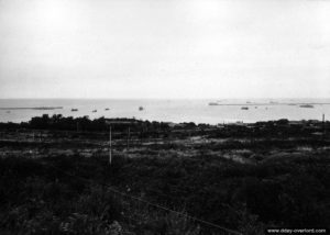 Vue du port de Cherbourg depuis la batterie York à Querqueville. Photo : US National Archives