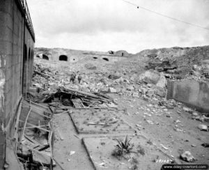 Le fort des Flamands du port de Cherbourg. Photo : US National Archives