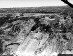Vue aérienne du Fort du Roule à Cherbourg. Photo : US National Archives