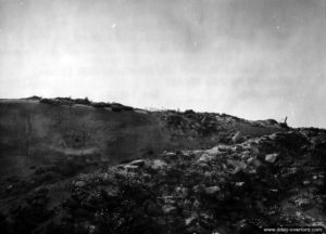 Les effets des bombardements sur une casemate allemande à Utah. Photo : US National Archives