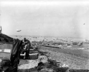 Vue générale de Omaha devant Colleville-sur-Mer. Photo : US National Archives