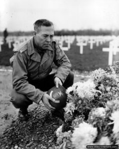 11 novembre 1944 : le colonel Williams D. Bridges commandant la 5th E.S.B. Photo : US National Archives