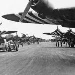 Stirling planes on the RAF Keevil base on June 5, 1944. Photo: IWM