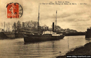 Carte postale du pont de Ranville avant la guerre. Photo : DR