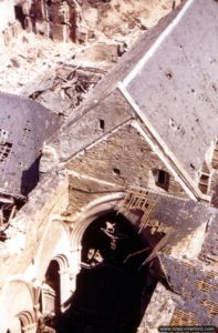 Août 1944 : centre-ville de Saint-Lô en ruines. Photo : US National Archives