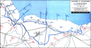 Carte des opérations américaines du 9 au 13 juin 1944 en Normandie. Photo : D-Day Overlord