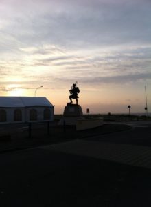 Colleville-Montgomery – Commémorations 2013 – Inauguration de la statue de Bill Millin. Photo : D-Day Overlord