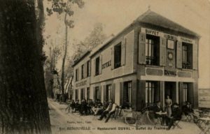 Restaurant Duval qui précédait l'installation de la famille Gondrée à Bénouville, avant la guerre.