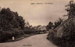 Carte postale de la commune d'Airan avant la guerre.