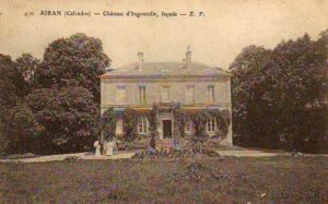 Carte postale du château d'Ingouville à Airan avant la guerre.
