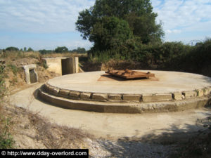 Encuvement dégagé lors des travaux après la redécouverte de la batteries des Perruques à Maisy, codée Stp 83. Photo (2005) : D-Day Overlord