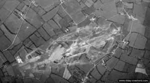 1947 : photo aérienne d’après-guerre de l’aérodrome ALG A-16 de Brucheville qui est resté opérationnel jusqu’en septembre 1944. Photo : DR