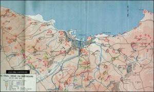 Carte des combats pour la libération de Cherbourg du 22 au 26 juin 1944 en Normandie. Photo : D-Day Overlord