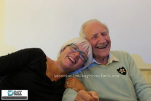 Helen Patton et Bernard Dargols à l'occasion du 71ème anniversaire du débarquement de Normandie – Sainte-Honorine-des-Pertes – 2015. Photo : D-Day Overlord