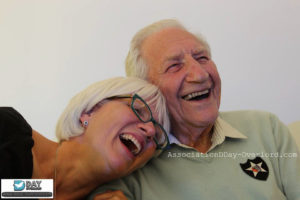 Helen Patton et Bernard Dargols à l'occasion du 71ème anniversaire du débarquement de Normandie – Sainte-Honorine-des-Pertes – 2015. Photo : D-Day Overlord