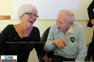 Helen Patton et Bernard Dargols à l'occasion du 71ème anniversaire du débarquement de Normandie – Sainte-Honorine-des-Pertes – 2015. Photo : D-Day Overlord