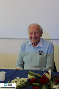 Bernard Dargols à l'occasion du 71ème anniversaire du débarquement de Normandie – Sainte-Honorine-des-Pertes – 2015. Photo : D-Day Overlord