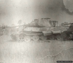 L’épave du char Tigre II du Schwere Panzer-Abteilung 503 à Emiéville. Photo : DR