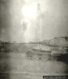 L’épave du char Tigre II du Schwere Panzer-Abteilung 503 à Emiéville. Photo : DR