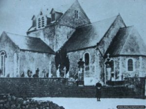 L’église de Graignes avant les combats de juin 1944. Photo : DR