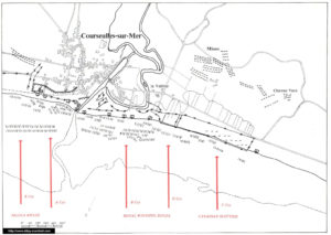 Carte du secteur de plage Mike à Gold Beach en Normandie. Photo : D-Day Overlord