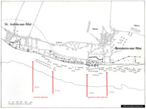 Carte du secteur de plage Nan à Gold Beach en Normandie. Photo : D-Day Overlord