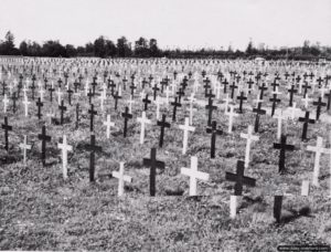 Les tombes du cimetière américain de La Cambe. Photo : DR