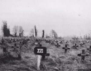 Le carré des tombes allemandes du cimetière militaire de La Cambe. Photo : DR