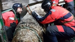 Mine allemande "Bombenmine 1000kg", BM 1000" retrouvée au large de Grandcamp-Maisy