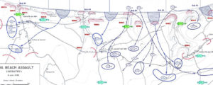 Carte de la tête de pont américaine le 6 juin 1944 à minuit à Omaha Beach. Photo : D-Day Overlord