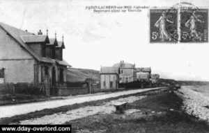 Carte postale de Saint-Laurent-sur-Mer datant des années 1920. Photo : DR