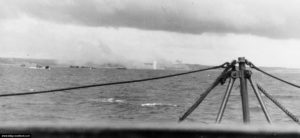 Le débarquement à Omaha Beach devant le Wn 60 vu depuis le LCI(L) 84. Photo : US National Archives