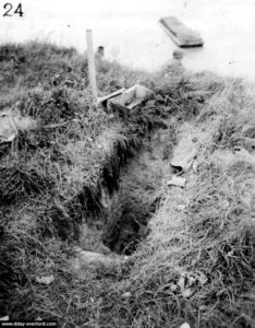 Position pour mortier allemand sur le Wn 72 à Omaha Beach. Photo : US National Archives