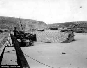 Dégâts de la tempête du 19 au 21 juin 1944. Photo : US National Archives