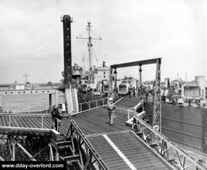 Le plan incliné d’une plateforme Whale. Photo : US National Archives