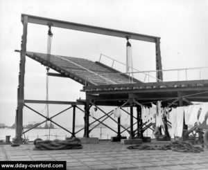 Détail d’un plan incliné d’une plateforme Whale. Photo : US National Archives