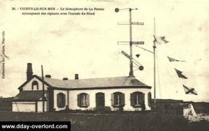 Carte postale du sémaphore situé à Englesqueville-La-Percée avant la guerre. Photo : DR