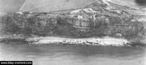 Photo aérienne de la Pointe de la Percée le 18 février 1943. Photo : US National Archives